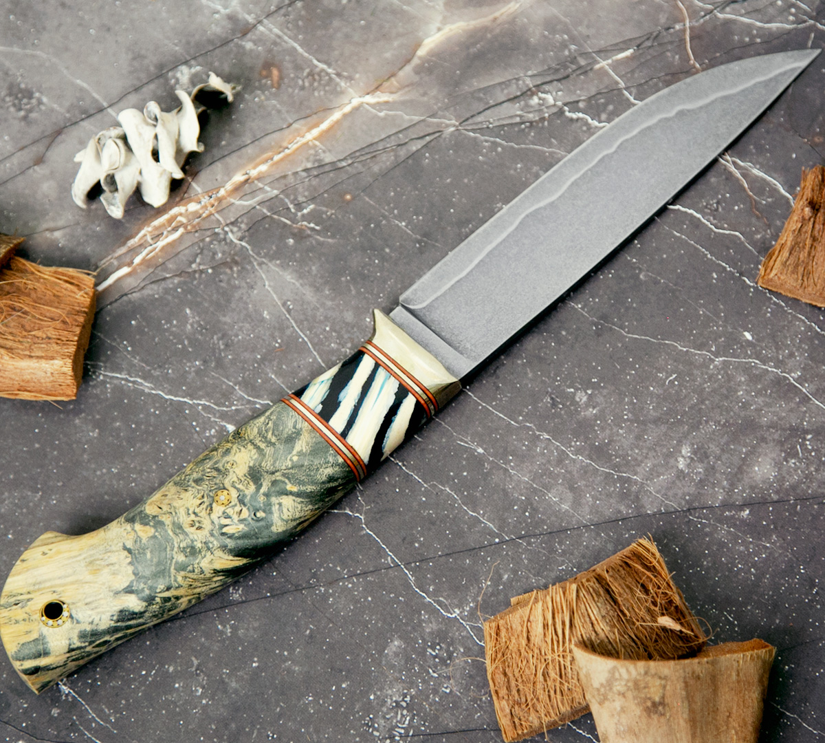 Нож Ладья из ламинированной стали