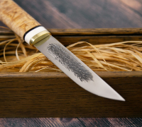 Якутский нож из стали 95Х18 в деревянный ножнах
