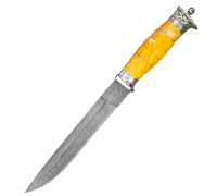 Нож Пластун из дамасской стали купить koval-knife.shop  