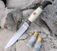 Финка НКВД из кованой стали 95Х18 купить на сайте koval-knife.shop