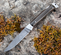 Складной нож из дамасской стали №3 купить на сайте koval-knife.shop