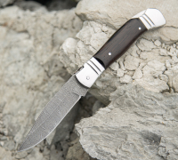 Складной нож из дамасской стали №4  купить на сайте koval-knife.shop