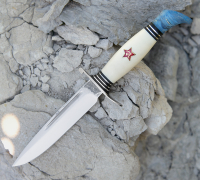 Финка НКВД из кованой стали 110Х18 купить на сайте koval-knife.shop