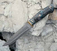 Нож Сибиряк из стали S390 в нержавеющих обкладках