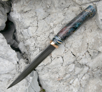Нож Сибиряк из стали S390 в нержавеющих обкладках