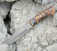 Нож Гефест из стали CPM REX 121 в нержавеющих обкладках купить на сайте koval-knife.shop