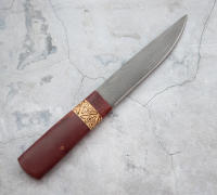 Якутский нож из булатной стали