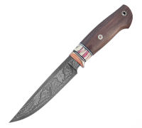Нож Сибиряк из мозаичной дамасской стали купить на сайте koval-knife.shop