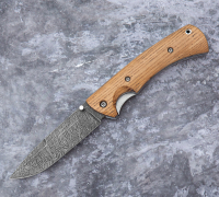 Нож Складной №2 из дамасской стали