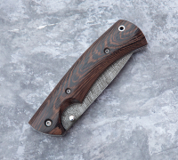 Нож Складной №2 из дамасской стали