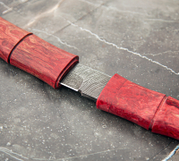 Нож Танто из дамасской стали