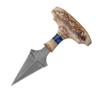 Тычковый нож из дамасской стали купить на сайте koval-knife.shop