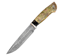 Нож Сибиряк из мозаичной дамасской стали купить на сайте koval-knife.shop