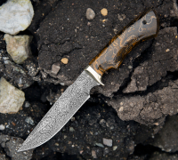 Нож Гефест из мозаичной дамасской стали купить на сайте koval-knife.shop