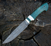 Нож Сибиряк из мозаичной дамасской стали купить на сайте koval-knife.shop 