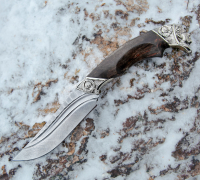 Нож Клыч из дамасской стали купить на сайте koval-knife.shop