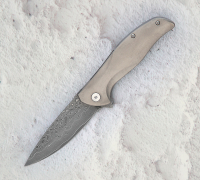 Складной нож из стали S390 в нержавеющих обкладках купить на сайте koval-knife.shop