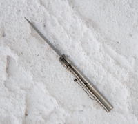 Складной нож из стали S390 в нержавеющих обкладках