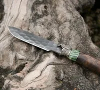 Нож Барс из дамасской стали