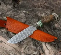 Нож Барс из дамасской стали
