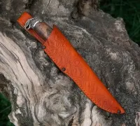 Нож Барс из дамасской стали