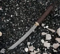 Вакидзаси из булатной стали Вакидзаси из булатной стали купить на сайте koval-knife.shop