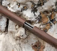 Нож с двумя клинками из булатной стали