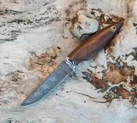 Нож Грибник из мозаичной дамасской стали Нож Грибник из мозаичной дамасской стали купить на сайте koval-knife.shop