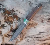 Нож Грибник из мозаичной дамасской стали Нож Грибник из мозаичной дамасской стали купить на сайте koval-knife.shop
